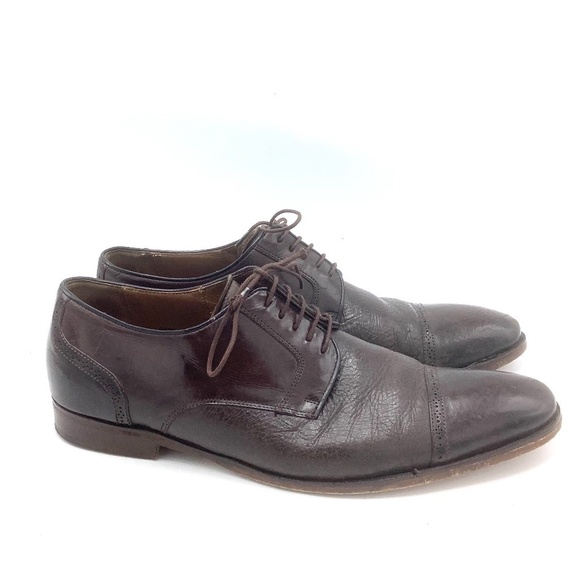Mezlan Mens Leather Brogue Cap Toe Oxfords Shoe Orbison Espresso Brown S… - Picture 1 of 16
